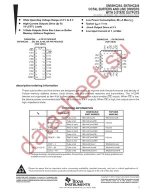 SN74HC244NE4 datasheet  